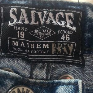 33/30 men’s salvage bootcut men’s jeans